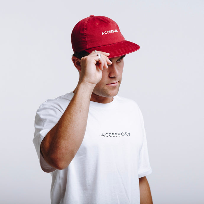 The Accessory Label - Cherry Red Staple Cap